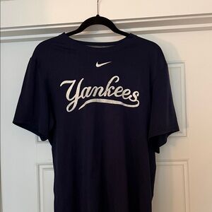 Nike Navy Yankees Script Short-Sleeve Tee